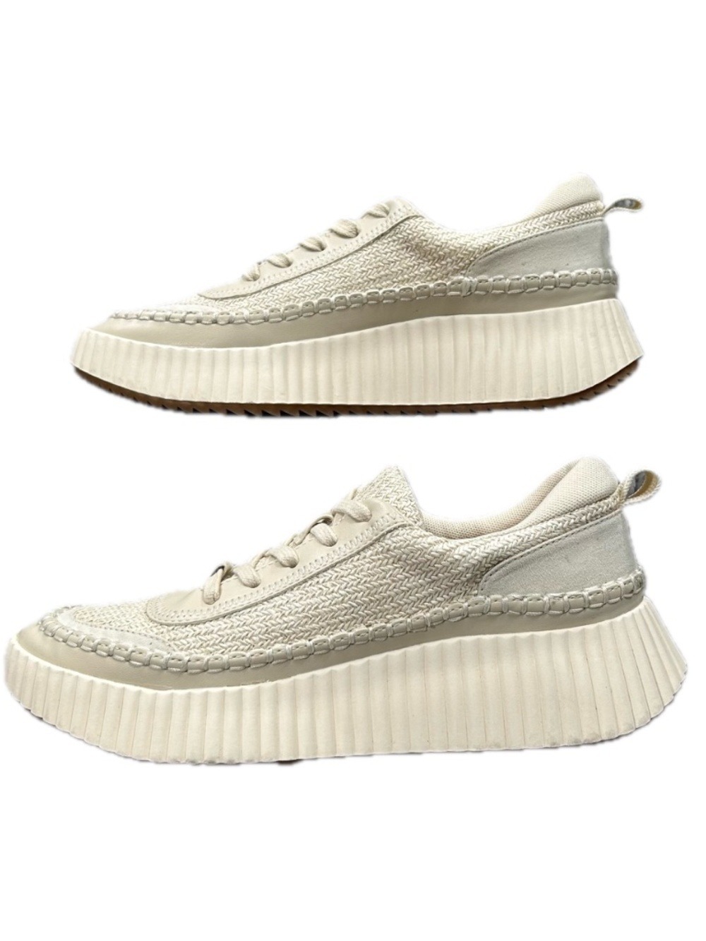 Dolce Vita Denae White Knit Platform Sneakers Size 7.5 - Picture 2 of 12